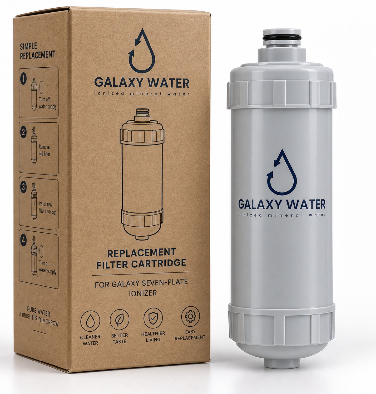 Galaxy Water replacement filter cartridge and box
